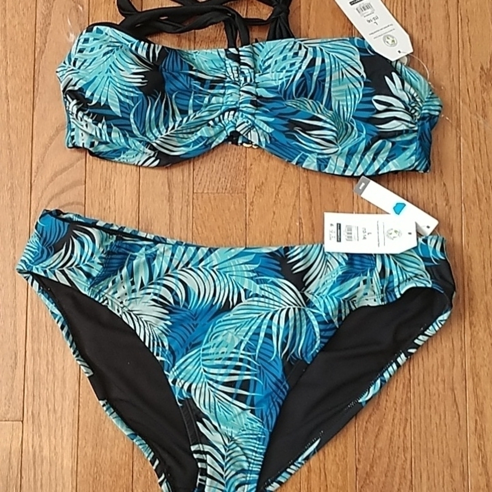 Time & True Floral Bikini Set XL 16/18 - Picture 3 of 10